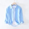 Men's Summer Casual Solid Color Linen Shirt