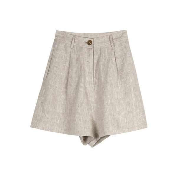 Women's Summer Casual High-Waist Linen Shorts - Image 2