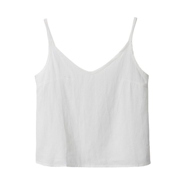 Women's Linen Camisole - Sleeveless, Backless V-Neck - Image 3