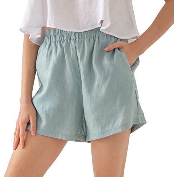 Women's Casual Linen Shorts - Image 3