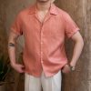 Men's Linen Short Sleeve Shirt