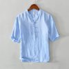 Men’s Half-Sleeve Linen T-Shirt