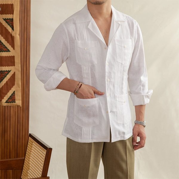 Men's Linen Long Sleeve Shirt