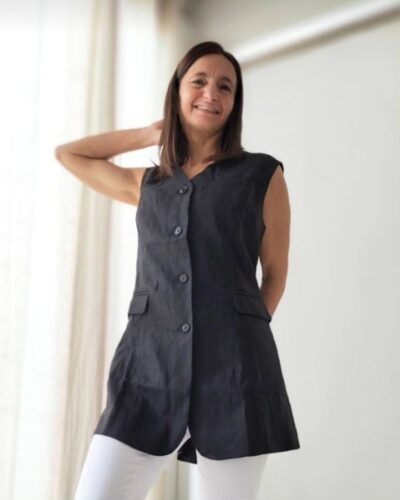 Women's Linen Short Sleeve Jumpsuit photo review